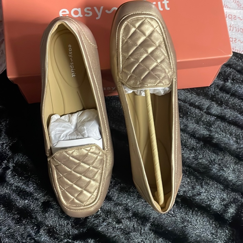 Brand new never taken out of box gold shoes size 9M